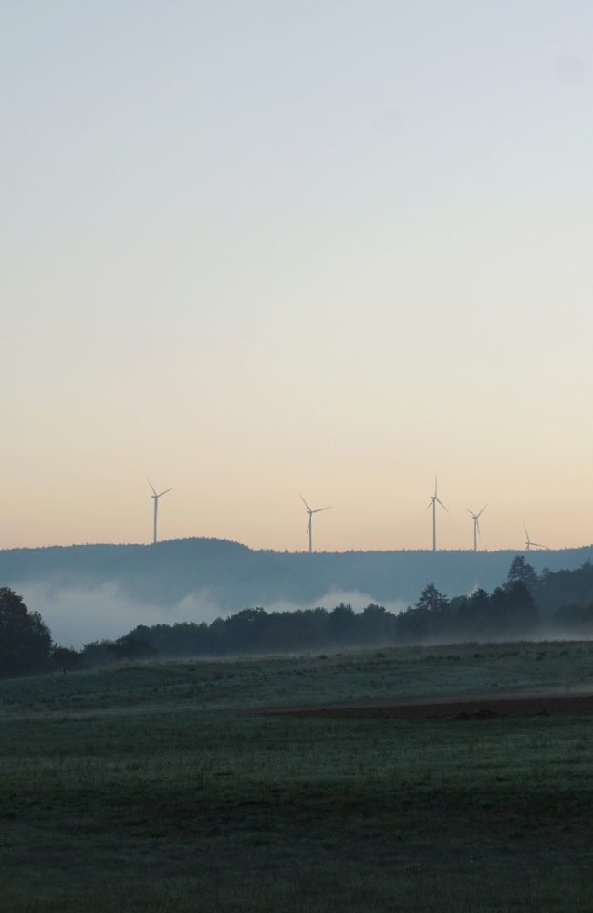 Vjetroelektrane u prirodnom krajoliku kao simbol obnovljivih izvora energije i klimatskih rješenja