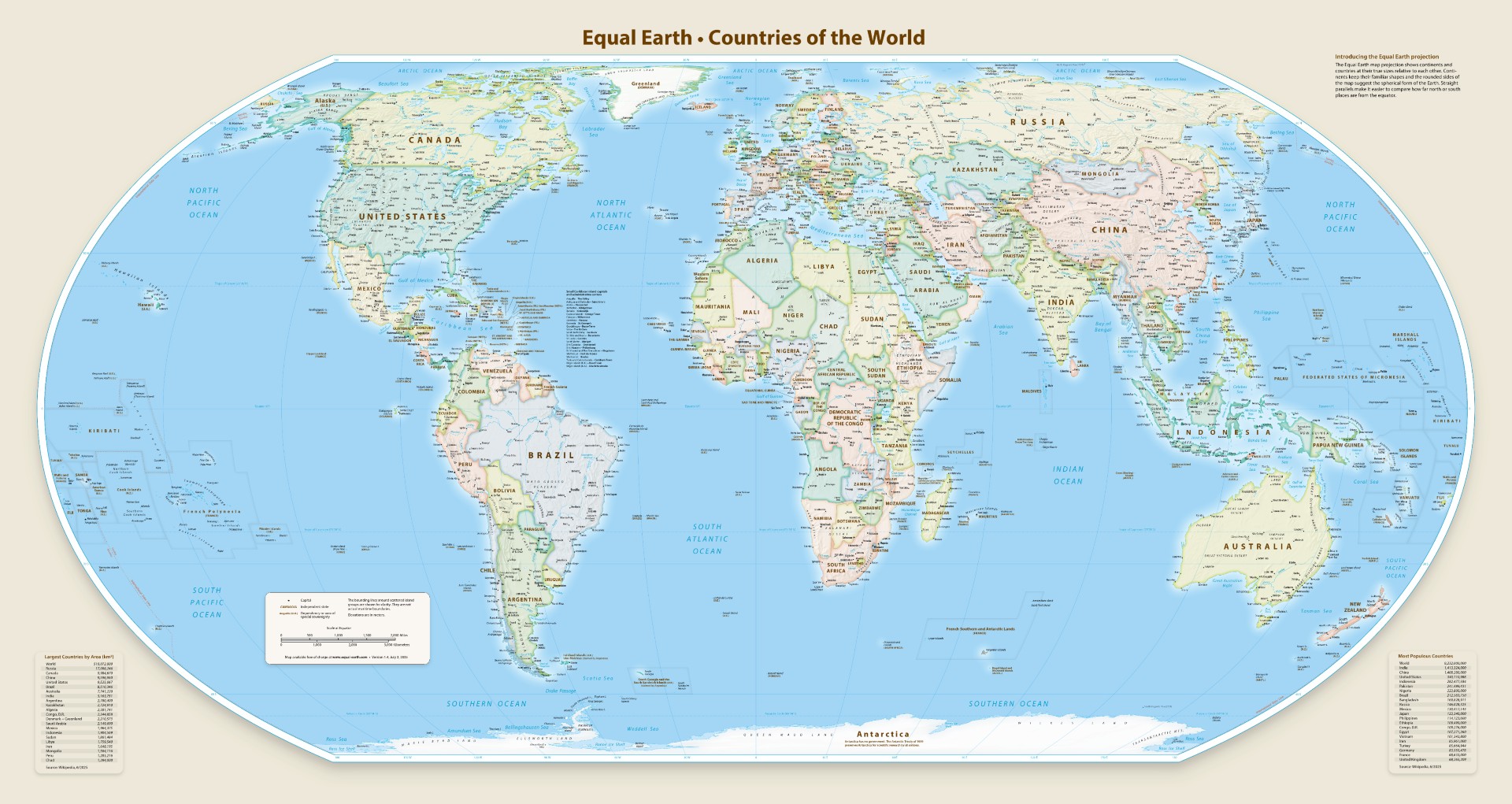 Equal Earth projekcija karte svijeta